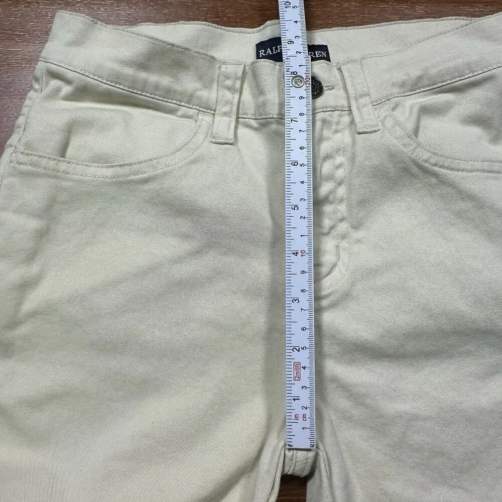Vintage Ralph Lauren Chino Pants Youth Girls 12 Beige Ankle Ties Western Boho
